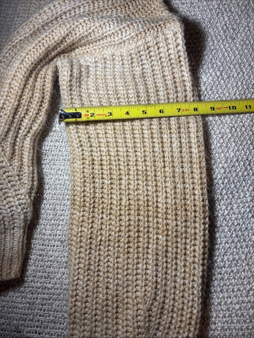 A New Day Beige Chunky Ribbed Knit Crewneck Sweater - Size M - Picture 12 of 13